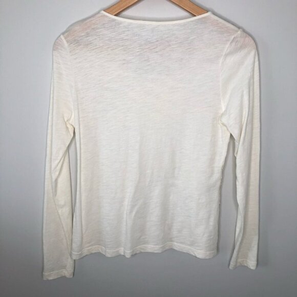 VINEYARD Vines Monochromatic Cream Embroidered Long Sleeve Shirt Size  XS - Picture 5 of 5